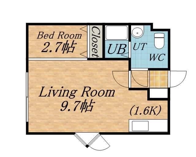 グランメール南郷14(1LDK/4階)の間取り写真