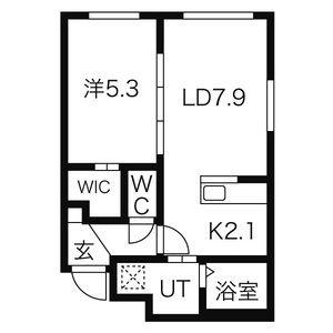 ル・コンフォール(1LDK/4階)の間取り写真