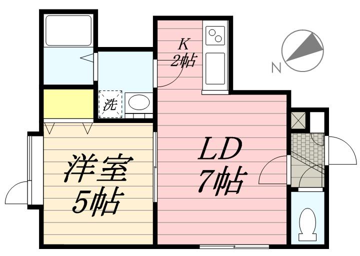 ピュア・ボヌール・ケー(1LDK/1階)の間取り写真