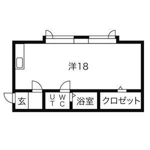 プラザ館ドーム前B(ワンルーム/3階)の間取り写真