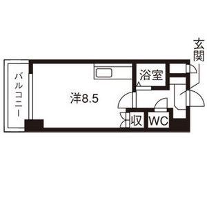 日興パレス東札幌(ワンルーム/9階)の間取り写真