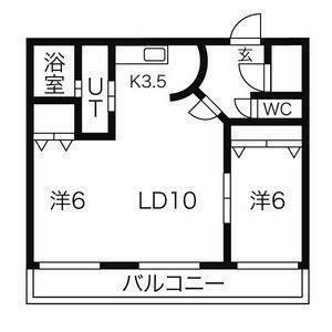 ミリオンスターヒルズ(2LDK/3階)の間取り写真