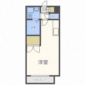 シティアドレ月寒公園(ワンルーム/3階)の間取り写真