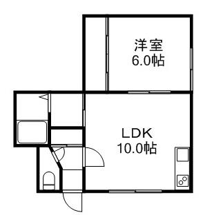 大和コーポ(1LDK/2階)の間取り写真
