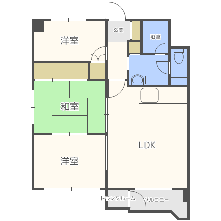 セシボン中の島(3LDK/4階)の間取り写真