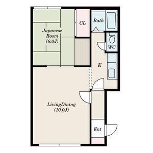 コーポみゆき(1LDK/1階)の間取り写真