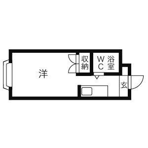 NOA豊平(ワンルーム/3階)の間取り写真