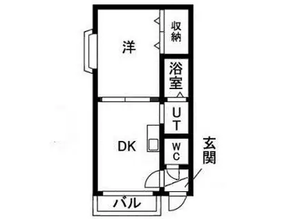 ピースフル栄通(1DK/4階)の間取り写真