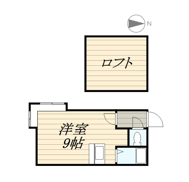 ベティハイム(ワンルーム/2階)の間取り写真