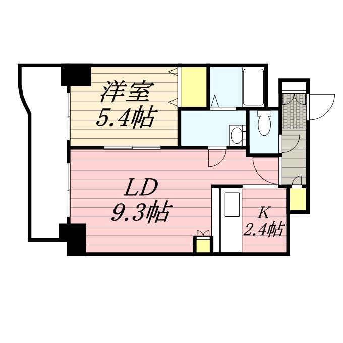 レインボーパレスⅡ(1LDK/3階)の間取り写真