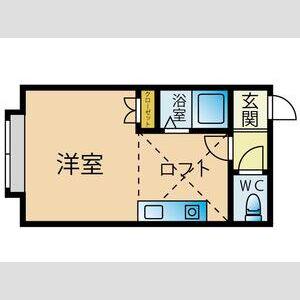 パークサイドヴィラ(ワンルーム/3階)の間取り写真