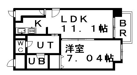 A STAGE(1LDK/6階)の間取り写真