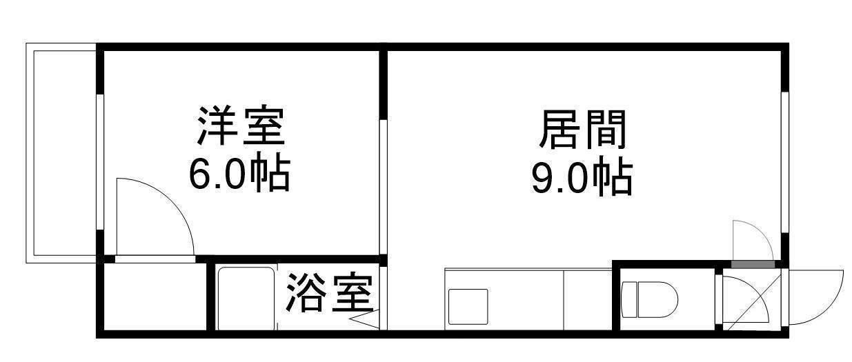 カサデューク澄川(1LDK/3階)の間取り写真