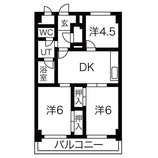 シオン澄川(3LDK/5階)の間取り写真