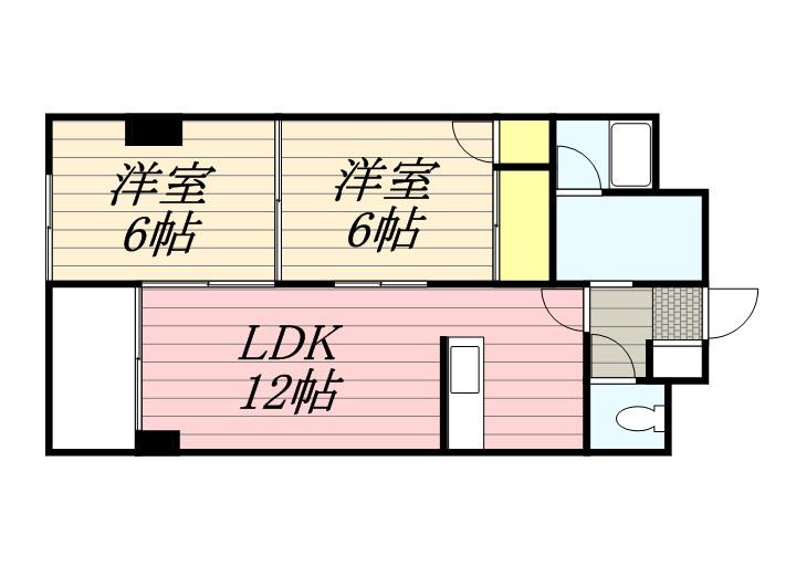 ロジュマン115(2LDK/2階)の間取り写真