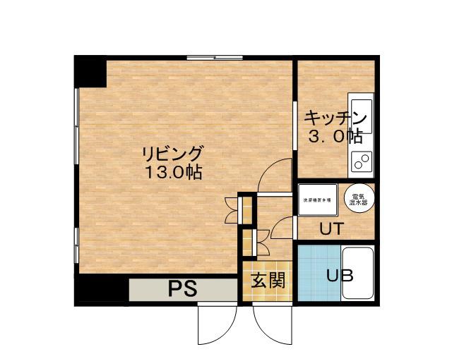 エシール南5条(1K/8階)の間取り写真