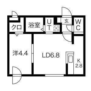 グランメール本郷通(1LDK/2階)の間取り写真