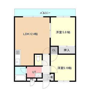 ルナパーク33(2LDK/2階)の間取り写真