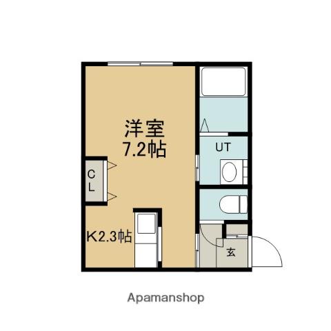 LIEN KITAHIROSHIMA Ⅱ(1K/3階)の間取り写真