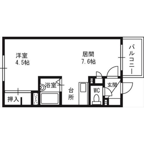 エスパシオ本郷(1LDK/3階)の間取り写真