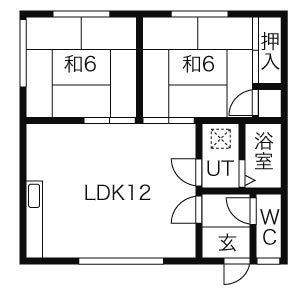 ひろみハイツ(2LDK/1階)の間取り写真