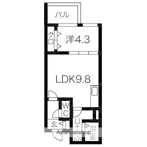 SERAM白石(1LDK/2階)の間取り写真