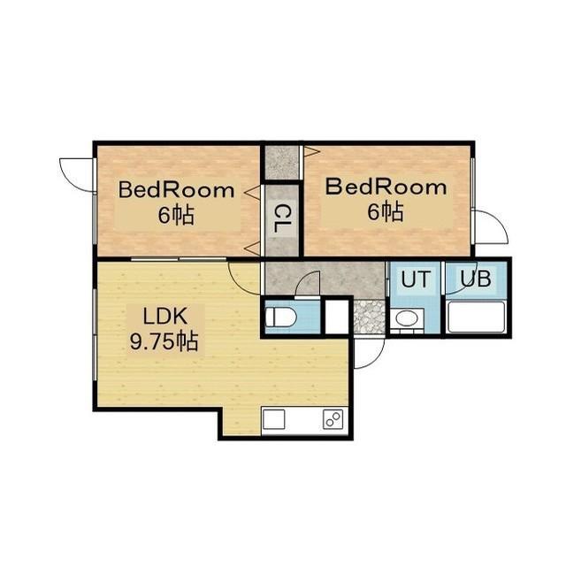 ラ・フォルセN30(2LDK/3階)の間取り写真