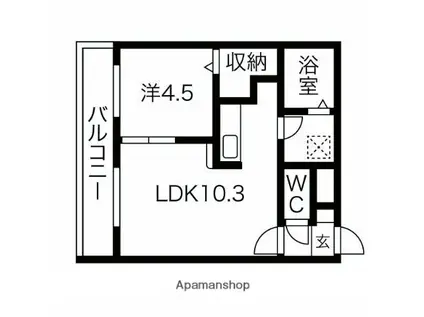 HAL EXCELLENT(1LDK/3階)の間取り写真