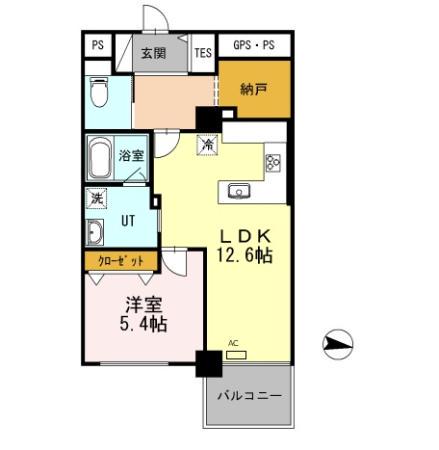 札幌まち家勇撝(1SLDK/1階)の間取り写真