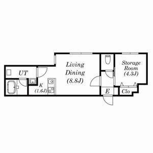エルシア北2条(1LDK/3階)の間取り写真