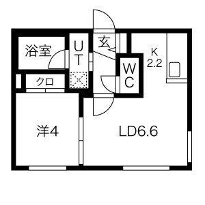 輝和 平岸4条16丁目MS(1LDK/3階)の間取り写真