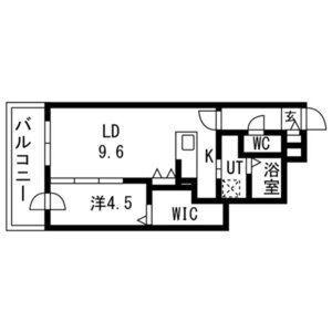アルファスクエア南5条東(1LDK/7階)の間取り写真
