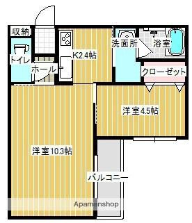 DOONA札幌(1LDK/2階)の間取り写真