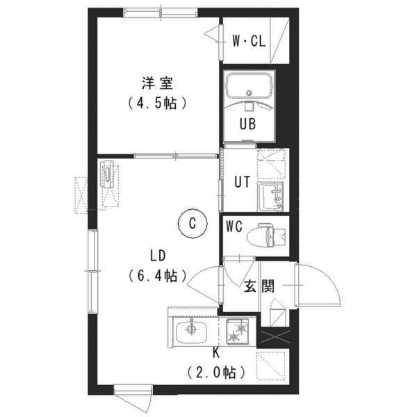 ラグジースペースS13(1LDK/3階)の間取り写真