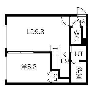 PARENTEN3(1LDK/4階)の間取り写真