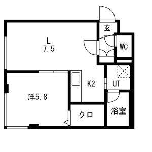 EINMAL6(1LDK/1階)の間取り写真