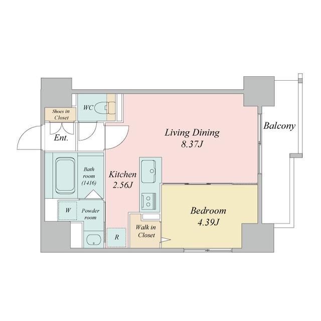 SーRESIDENCE大通公園ADMIRIO(1LDK/8階)の間取り写真
