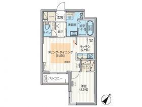 エフュート福住(1LDK/2階)の間取り写真