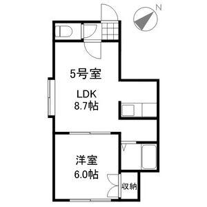 フェアリーハイム(1LDK/3階)の間取り写真