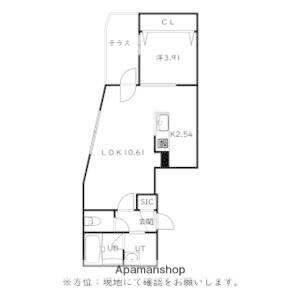 CITY SQUARE菊水(1LDK/1階)の間取り写真