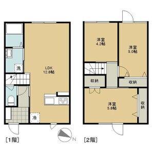 レトアB(3LDK/1階)の間取り写真