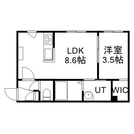 RED BEANS(1LDK/3階)の間取り写真