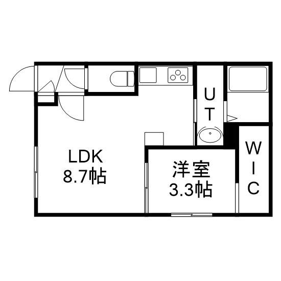 RED BEANS(1LDK/4階)の間取り写真