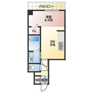 高橋ビル(1DK/1階)の間取り写真