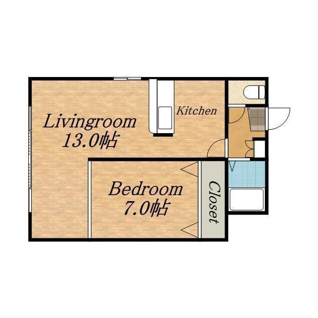 アパルシオンⅢ(1LDK/3階)の間取り写真