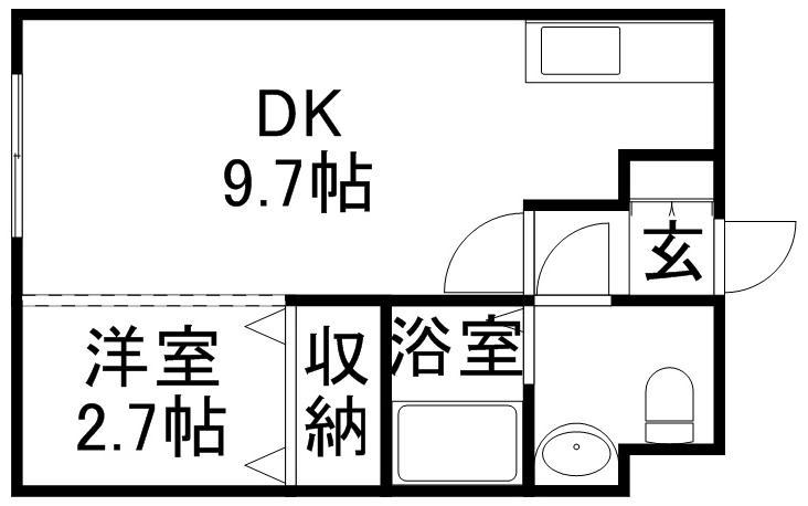 グランメール南郷14(1LDK/3階)の間取り写真