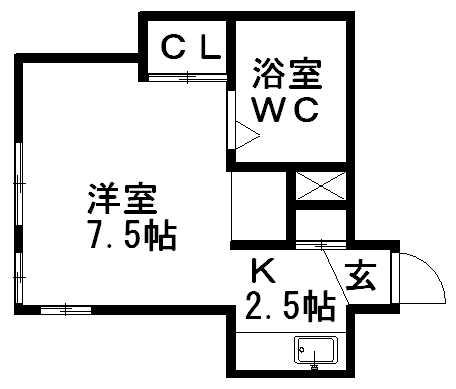 シティ本郷34(1K/5階)の間取り写真