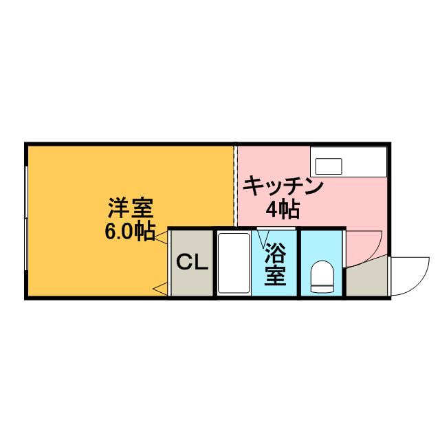 シャトルパーク8・13(1K/2階)の間取り写真