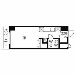 ラメール円山公園(ワンルーム/7階)の間取り写真