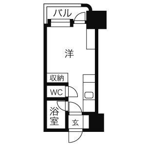アン・セリジェ弐番館(1K/7階)の間取り写真